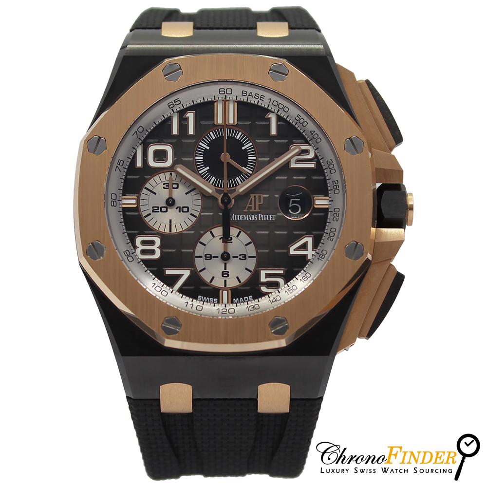 Audemars Piguet Royal Oak Offshore 26405NR Side View of Ceramic Case and Rubber Strap