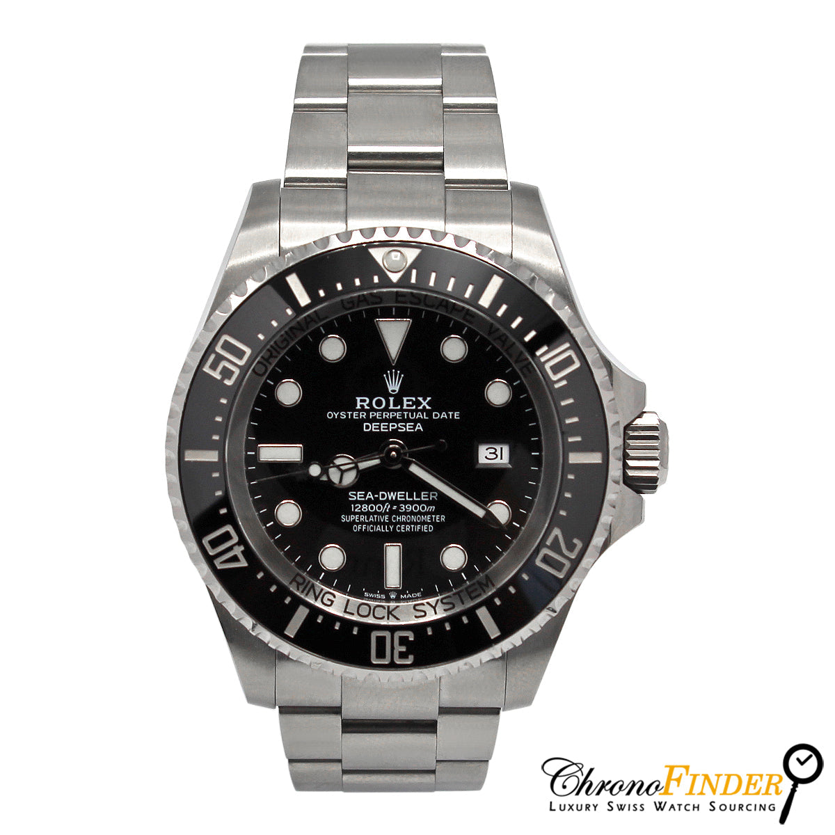 Rolex Sea-Dweller Deepsea 126660 with a black dial and stainless steel case