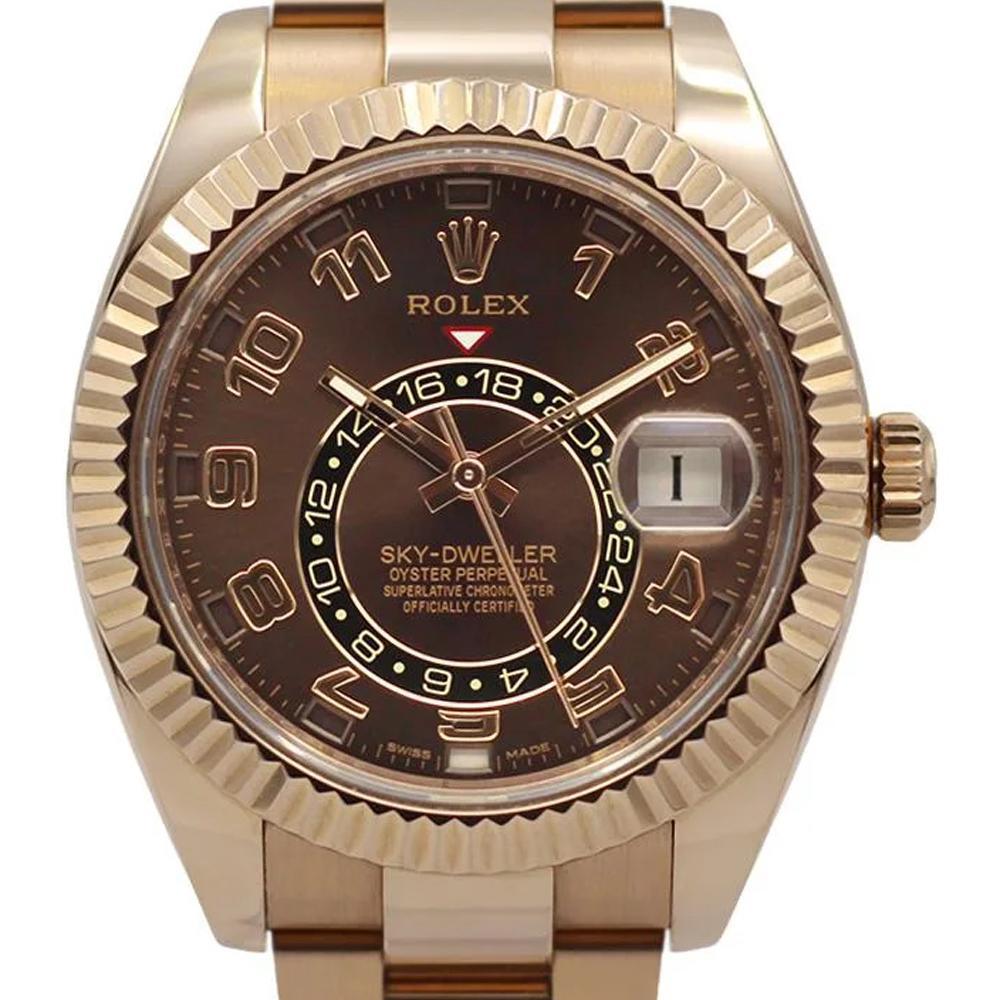 Rolex sky dweller chocolate dial hot sale