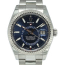 Rolex Sky-Dweller 336934 with a deep blue dial and stainless steel case.