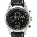 Transocean Chronograph 1461 Perpetual Moonphase watch with a silver dial