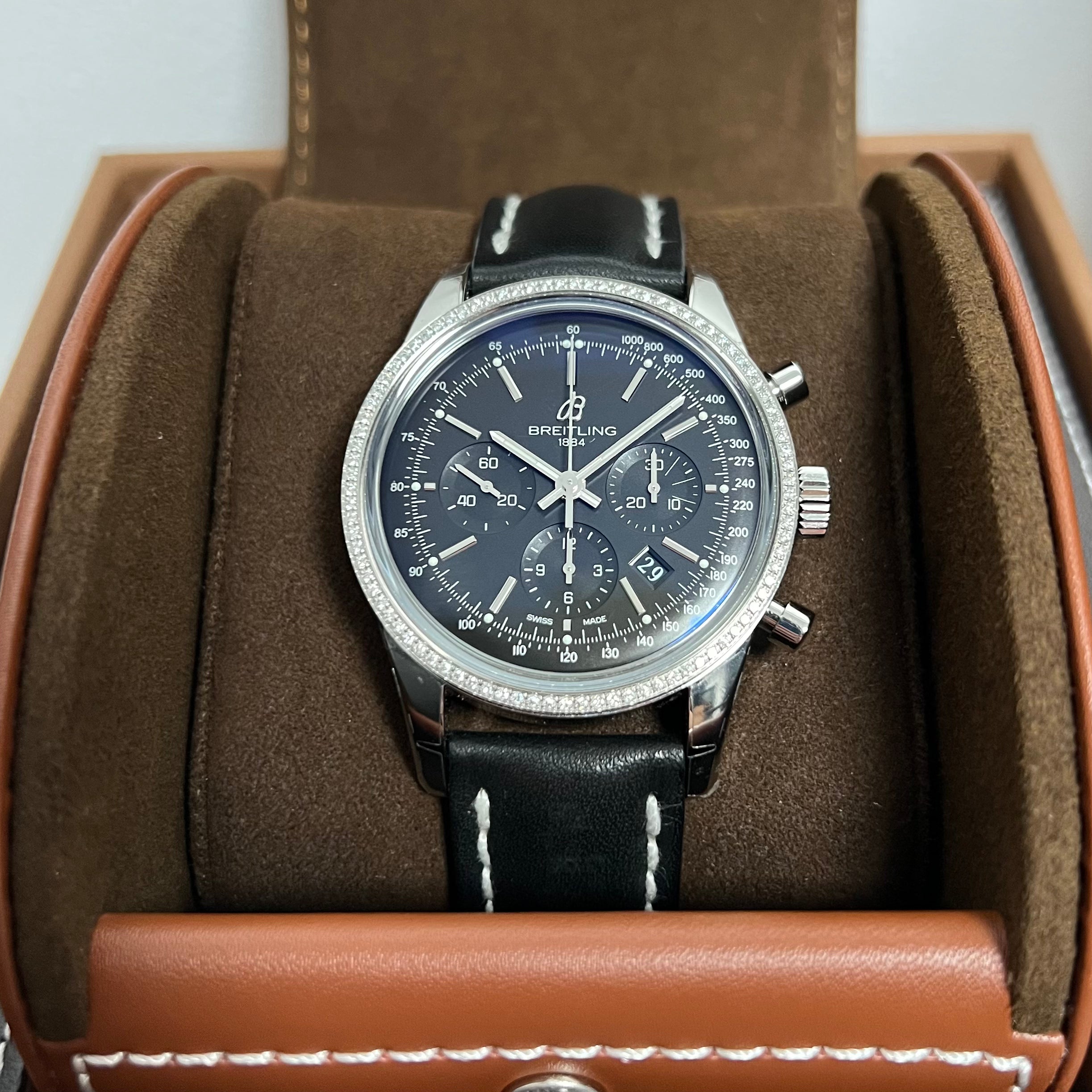 Transocean Chronograph AB015253-BA99 watch displayed on a plain background