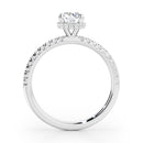 Round Brilliant Hidden Halo with Diamond Set Band