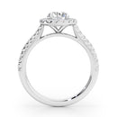 Round Brilliant Halo with Diamond Set Band