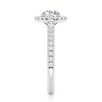 Round Brilliant Halo with Diamond Set Band