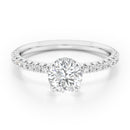 Round Brilliant Hidden Halo with Diamond Set Band