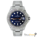 Rolex Yacht-Master 40 116622 with a striking blue dial and a stainless steel case