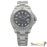 Rolex Yacht-Master 40 116622 with a sophisticated rhodium dial and a stainless steel case