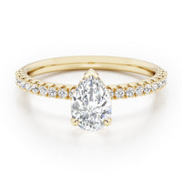 Pear Hidden Halo with Diamond Set Band