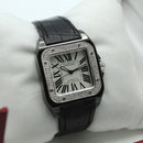 Cartier Santos 100 Midi 2878 (Custom PVD Case & Diamond Bezel)