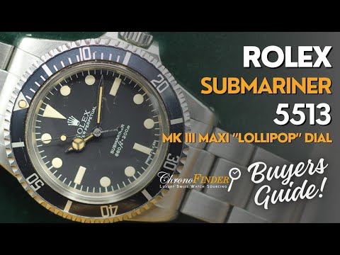 Submariner 5513 1979 Maxi III Lollipop Dial Unpolished