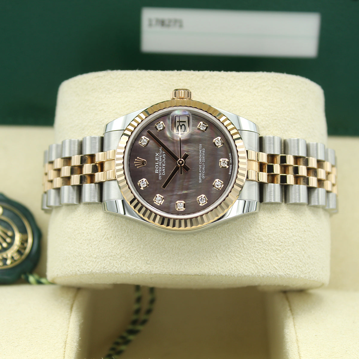 Datejust 31mm Midi 178271 (Tahitian Mother Of Pearl Diamond Dial)