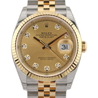 Datejust 36 126233 (Champagne Diamond Dial)