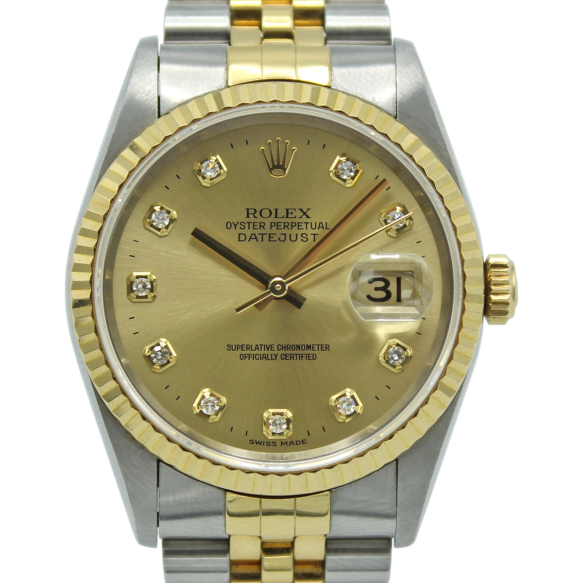 Datejust 36 16233 (Champagne Diamond Dial)
