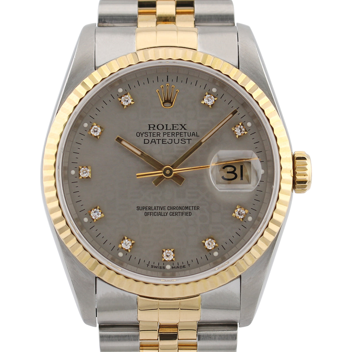 Datejust 36 16233 (Silver Jubilee Diamond Dial)