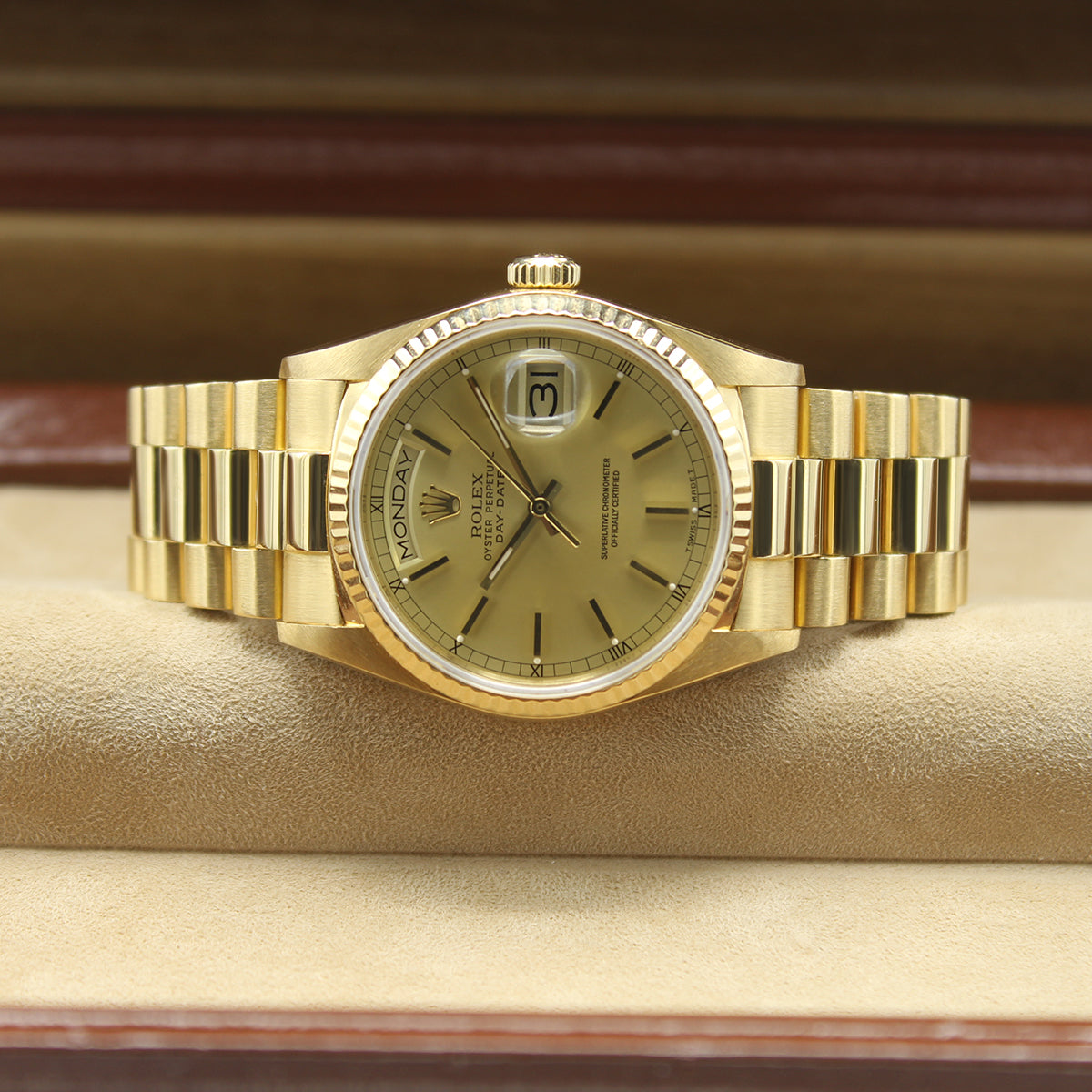 Day-Date 36 18038 (Champagne Baton Dial)
