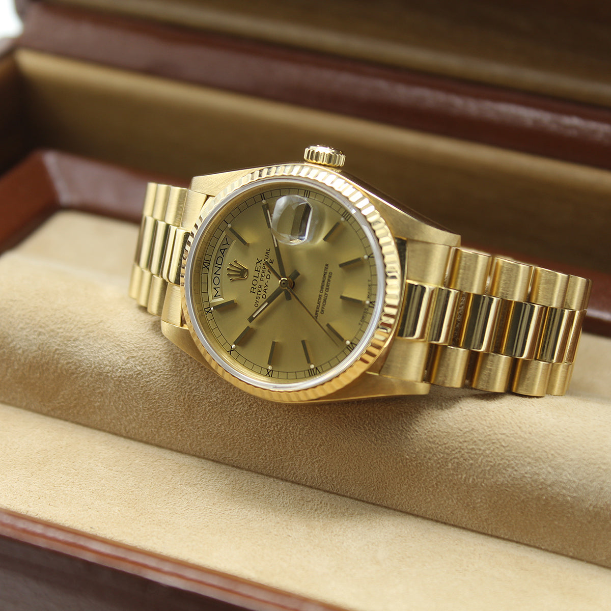Day-Date 36 18038 (Champagne Baton Dial)