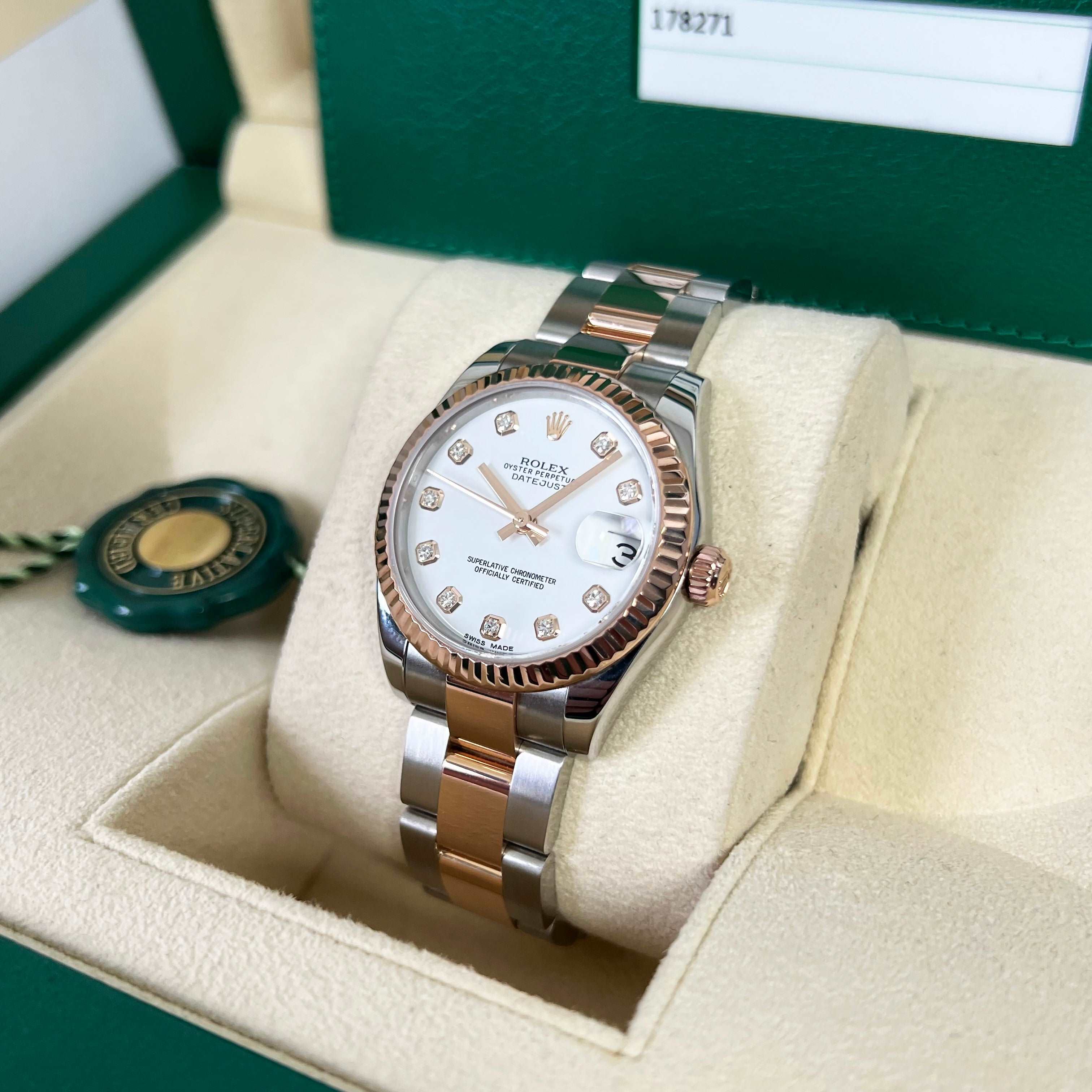 Datejust 31mm Midi 178271 (White Diamond Dial) — 3