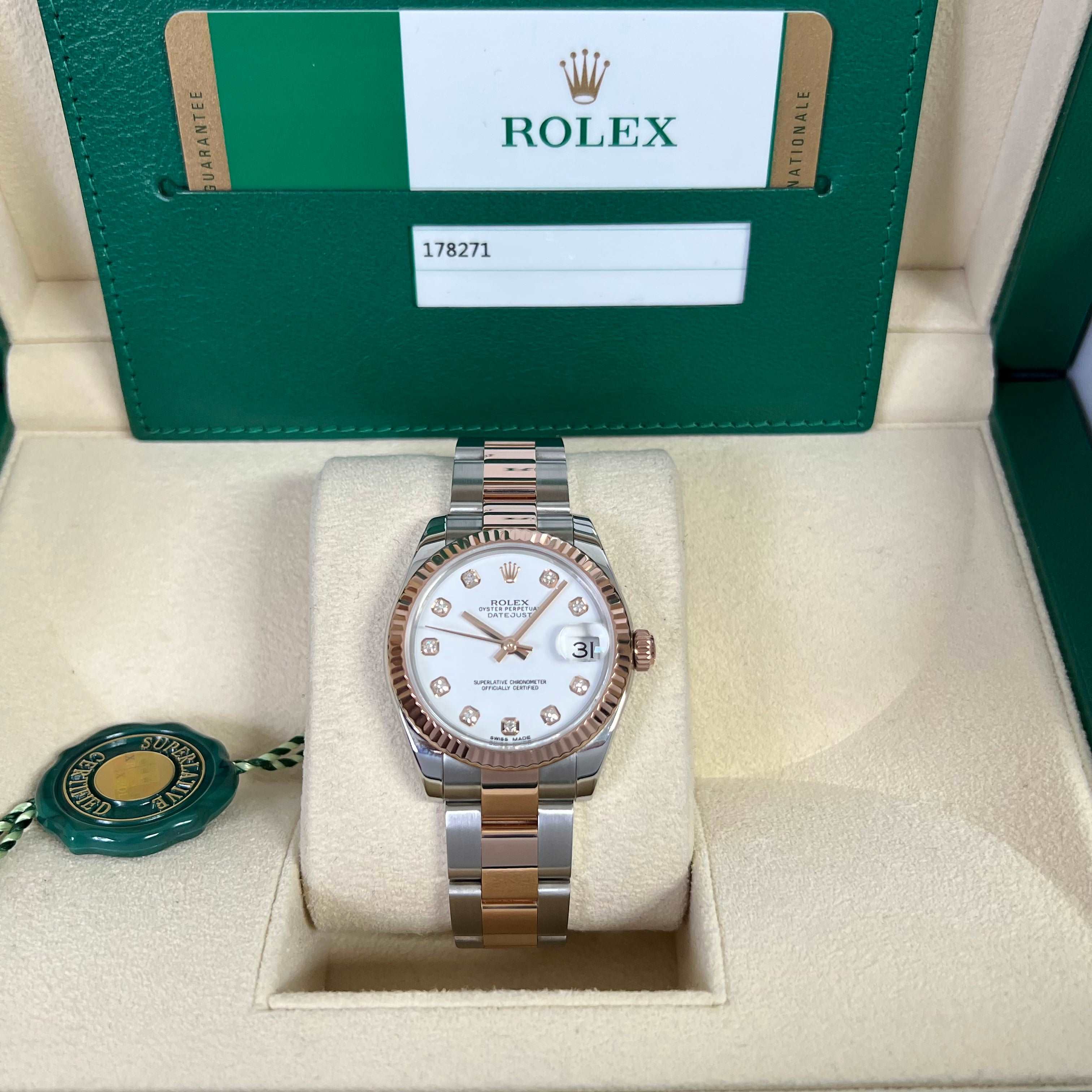 Datejust 31mm Midi 178271 (White Diamond Dial) — 2