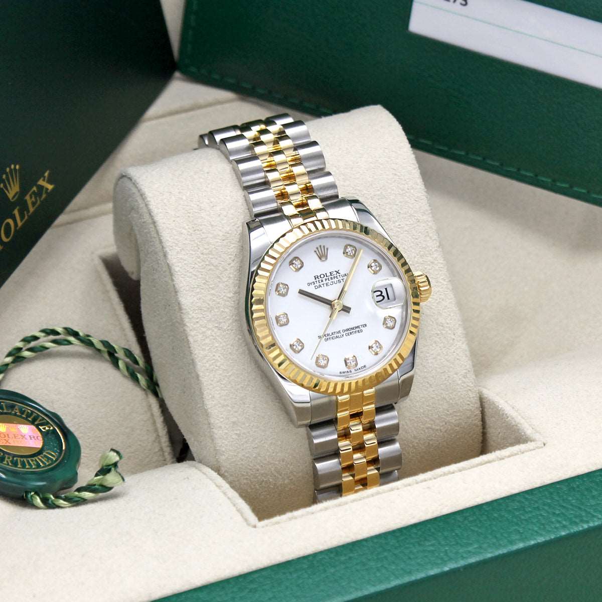 Datejust 31mm Midi 178273 (White Diamond Dial) — 5