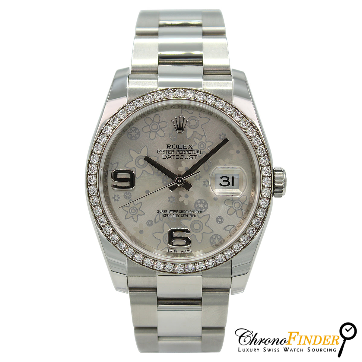 Datejust 36 116244 (Silver Floral Dial) — 4