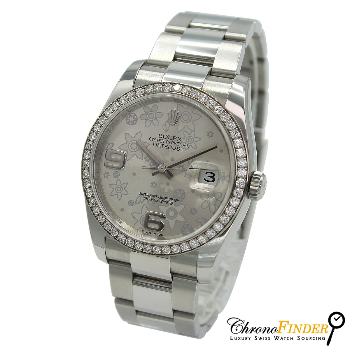 Datejust 36 116244 (Silver Floral Dial) — 2