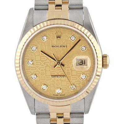 Rolex Datejust 36 16233 Champagne Jubilee Diamond Dial
