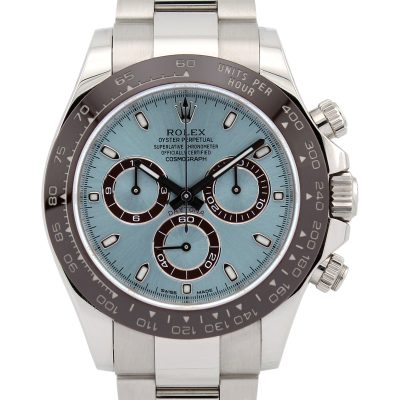 Rolex Daytona Platinum 116506 Ice Blue Baton Dial