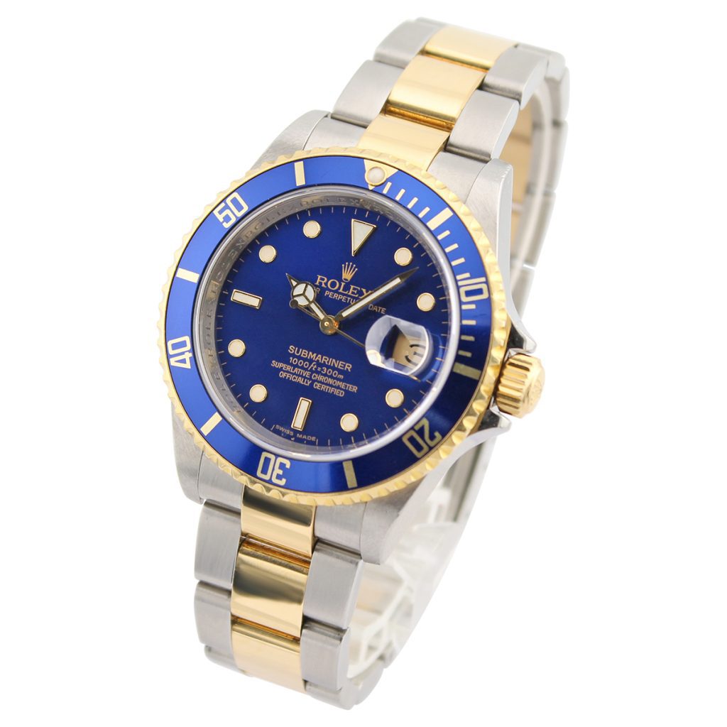 Submariner Date 16613 (Blue Dial) Engraved Rehaut — 2