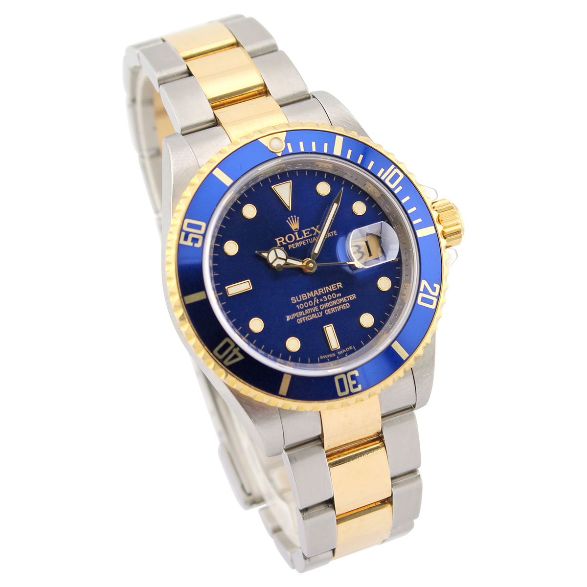 Submariner Date 16613 (Blue Dial) Engraved Rehaut — 4