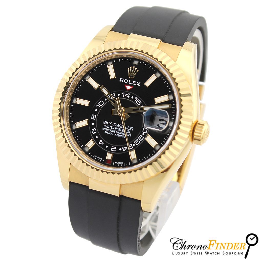 Sky-Dweller 326238 (Black Dial) Oysterflex — 2