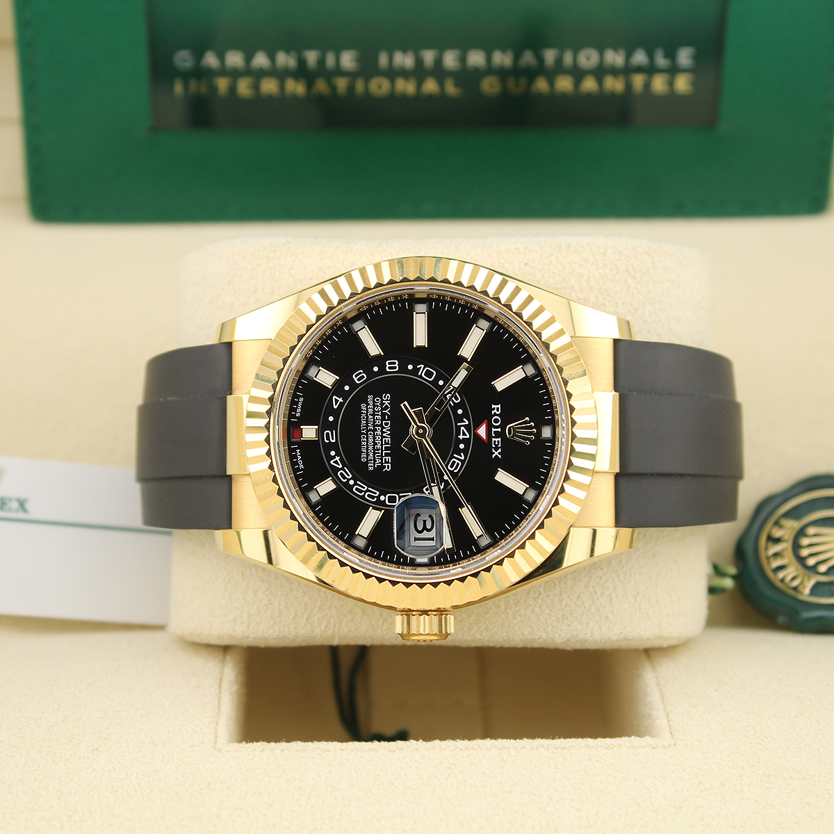 Sky-Dweller 326238 (Black Dial) Oysterflex — 9