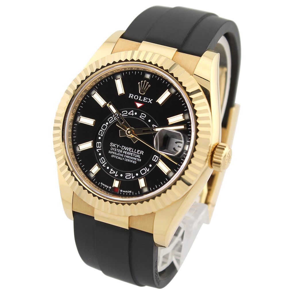 Sky-Dweller 336238 (Black Dial) Oysterflex — 2