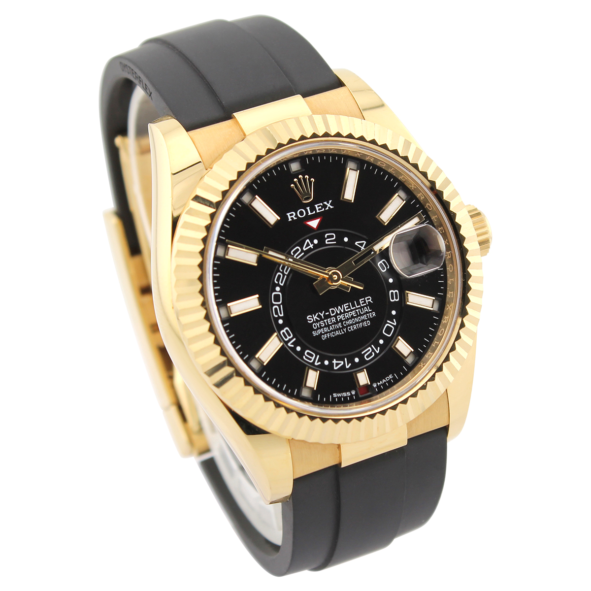 Sky-Dweller 336238 (Black Dial) Oysterflex — 4