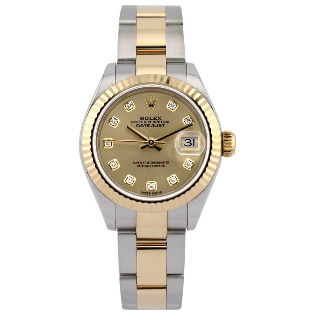 Lady Datejust 28 279173 (Champagne Diamond Dial) Oyster — 5